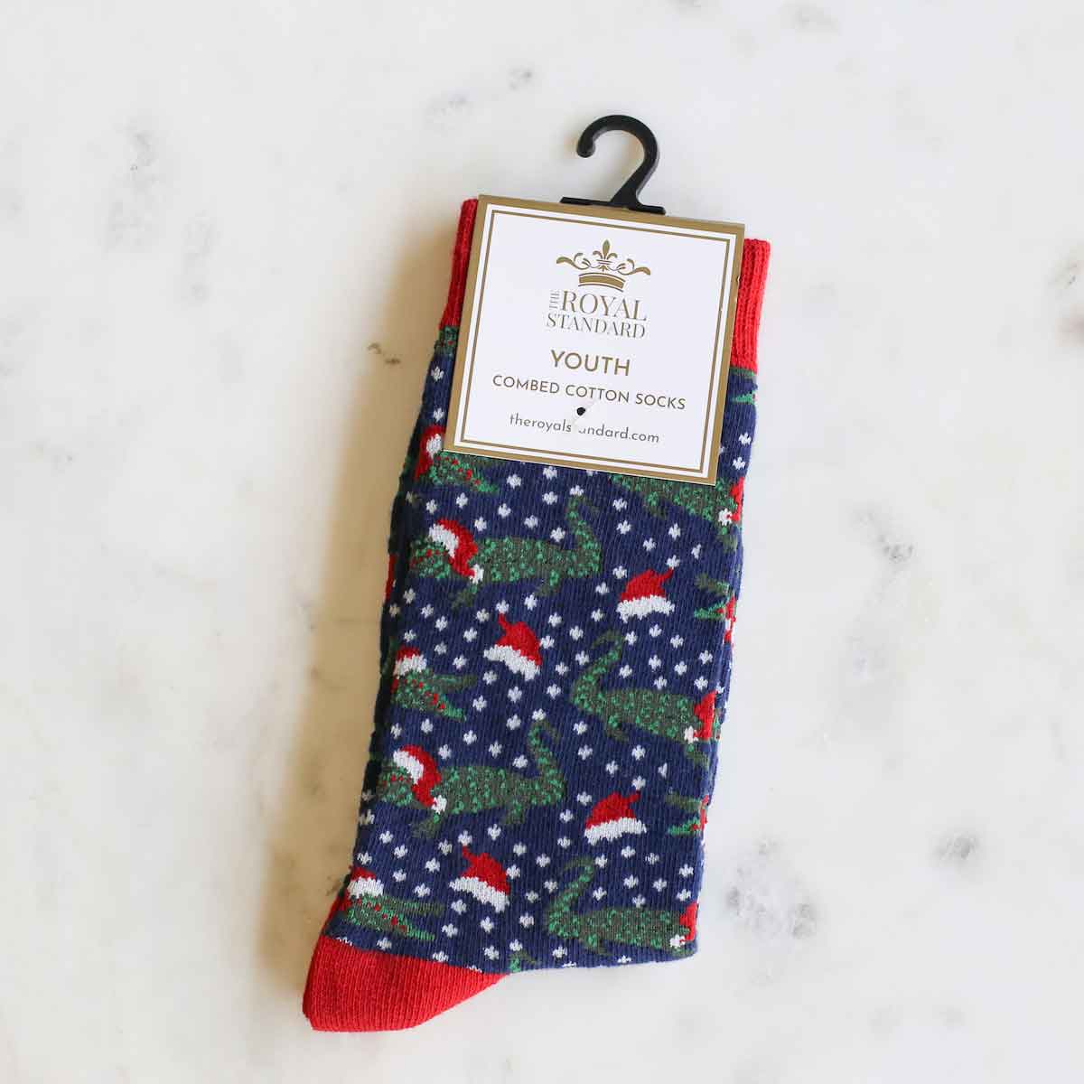 Youth Santa Gator Socks