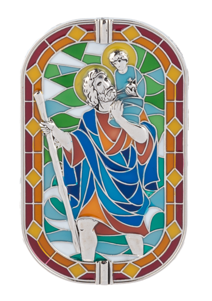 St. Christopher Swivel Visor Clip- Ganz