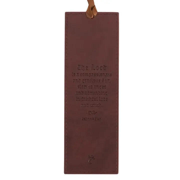 Bookmark Faux Leather Brown Names of God