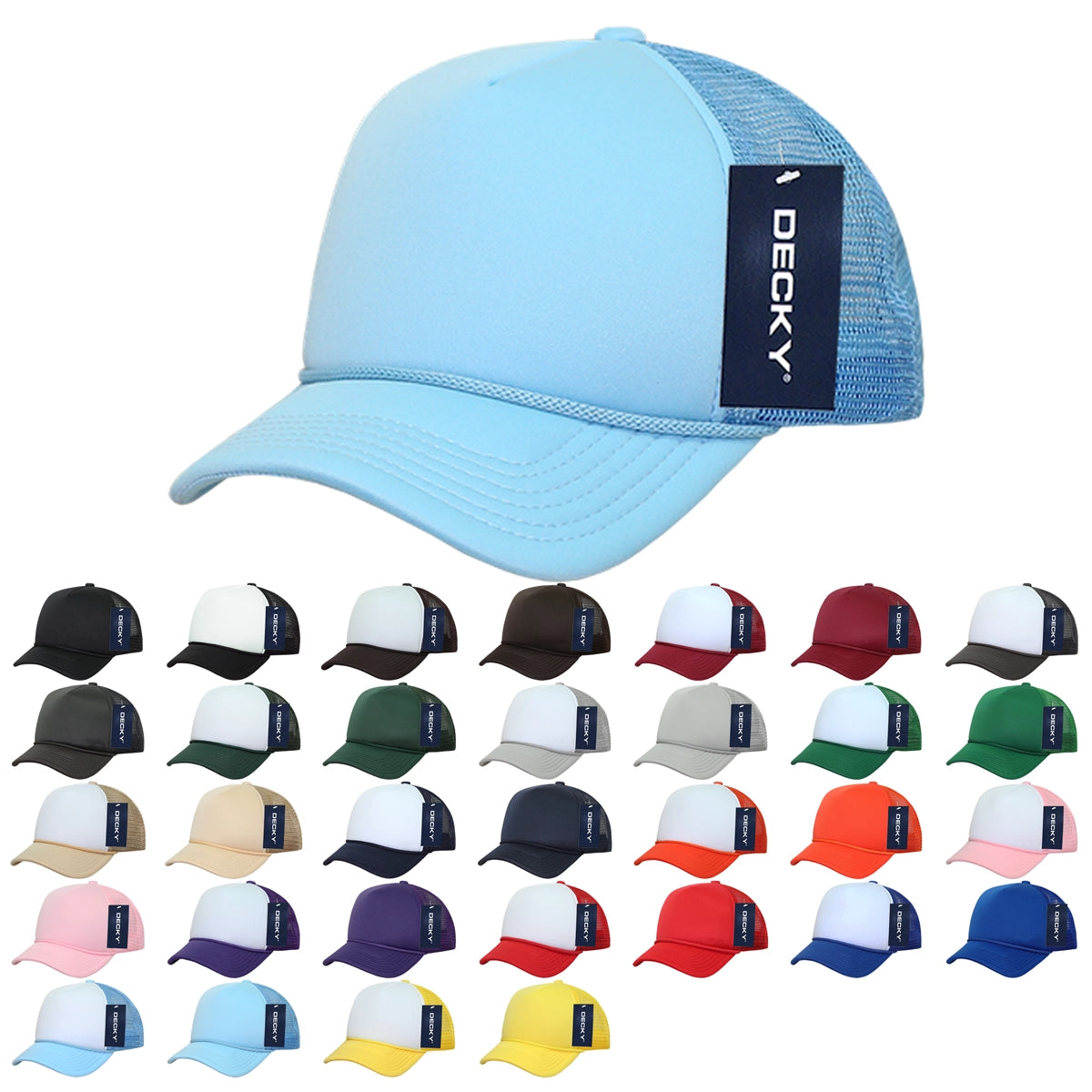 Youth Decky Solid Foam Trucker Hat