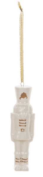 Porcelain Ivory Nutcracker Ornament