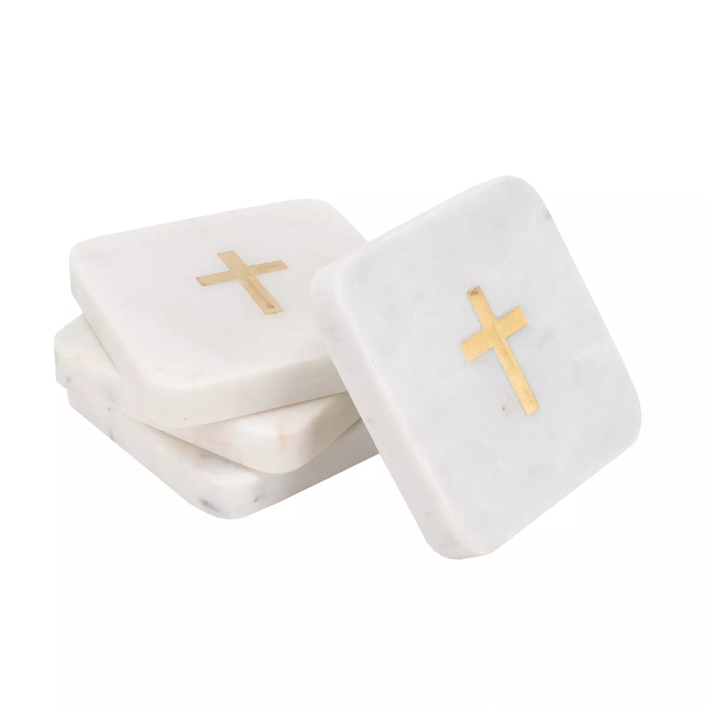 Cross Marble Coasters