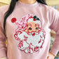 Vintage Santa Pink Sweatshirt