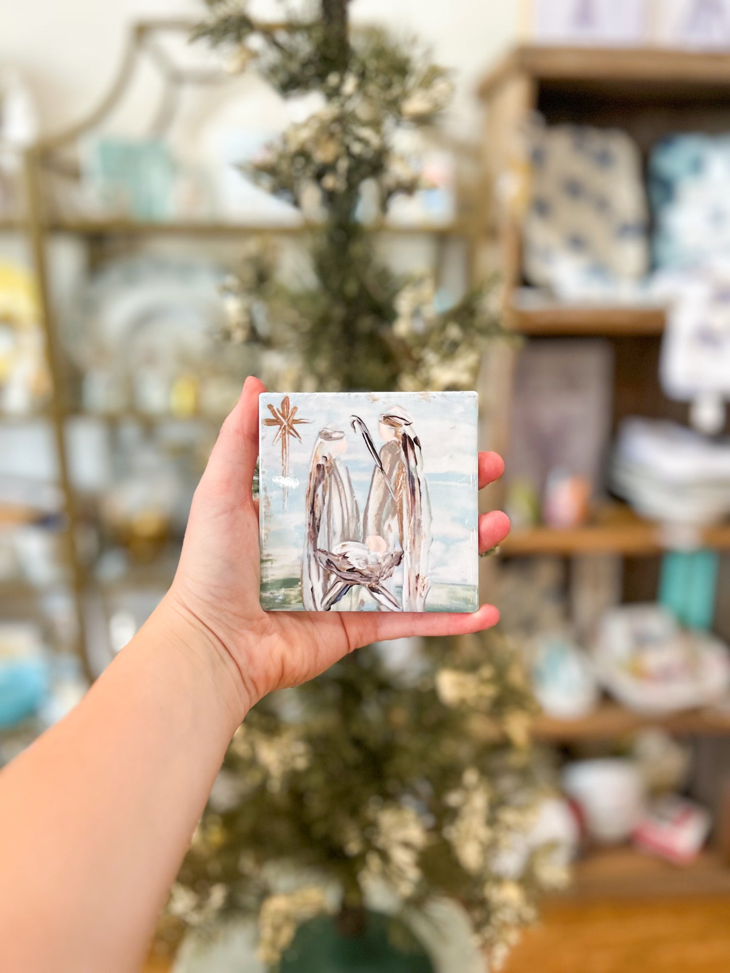 4x4 Chosen Family Joseph & Mary Coaster