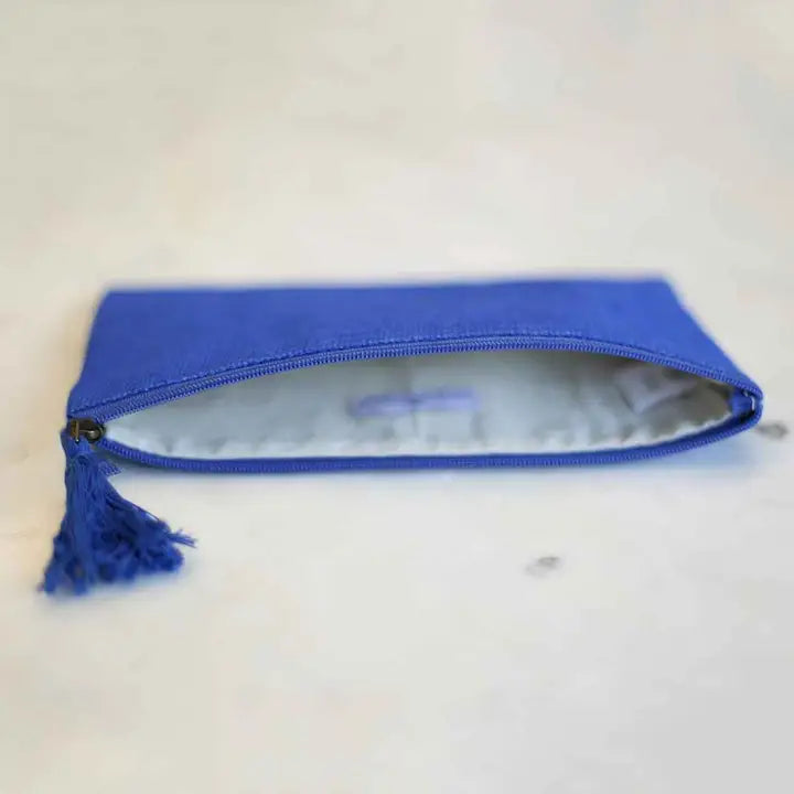 Jute Cosmetic Bag- Lapis