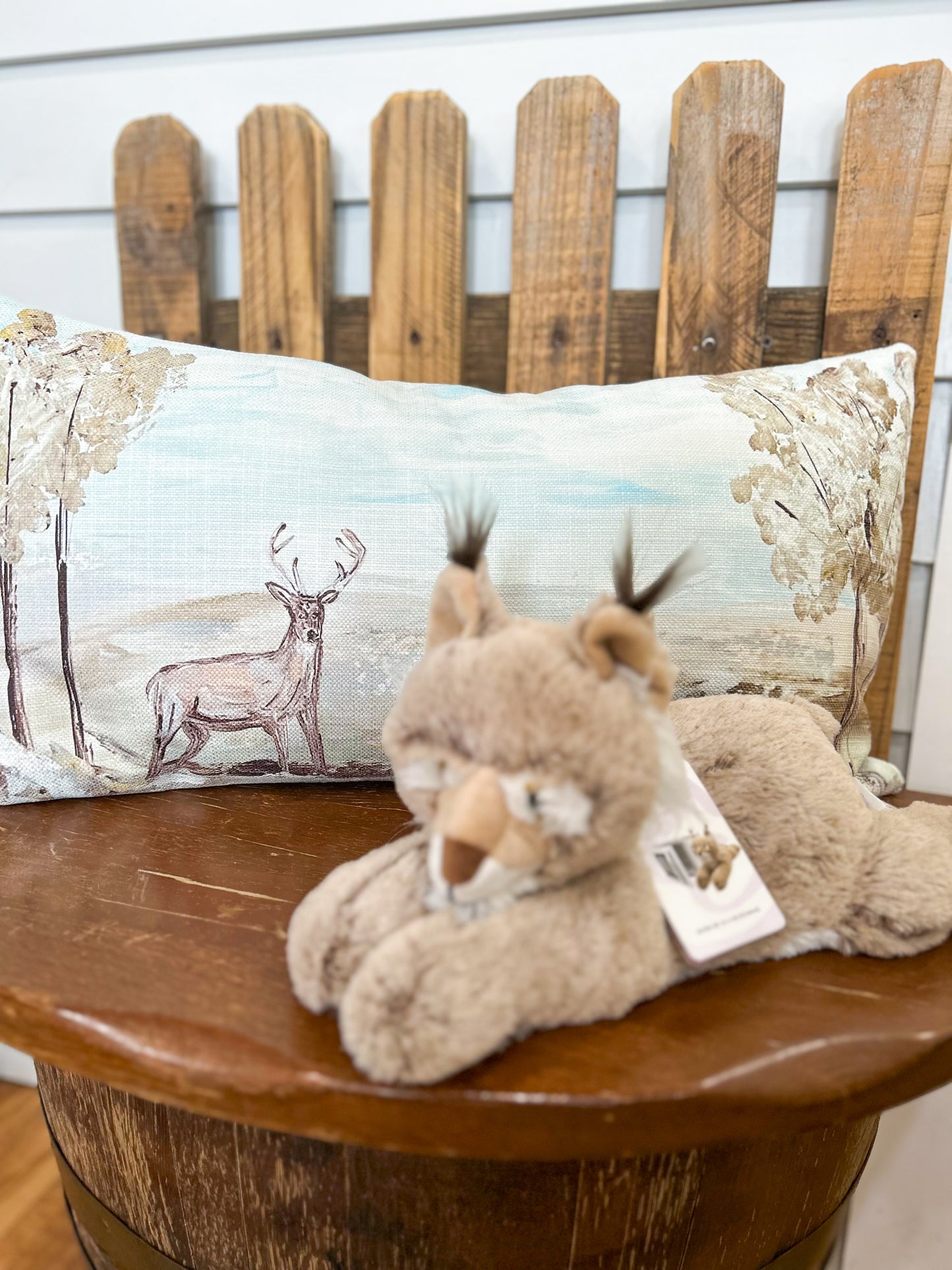 Ga Deer in Field Lumber Pillow