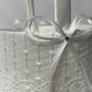 Round Wedding Flower Basket with Bows, Pearls, and Lace