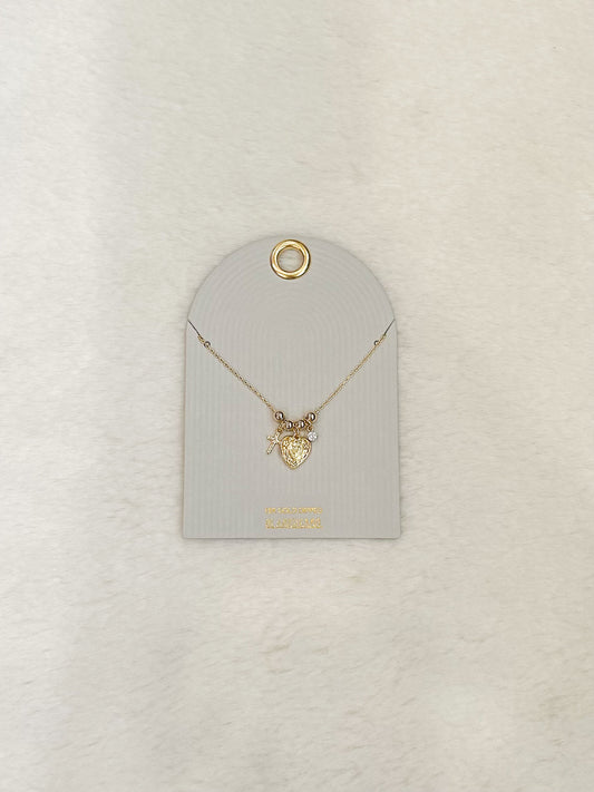 Holy Refuge Cross and Heart Charm Necklace