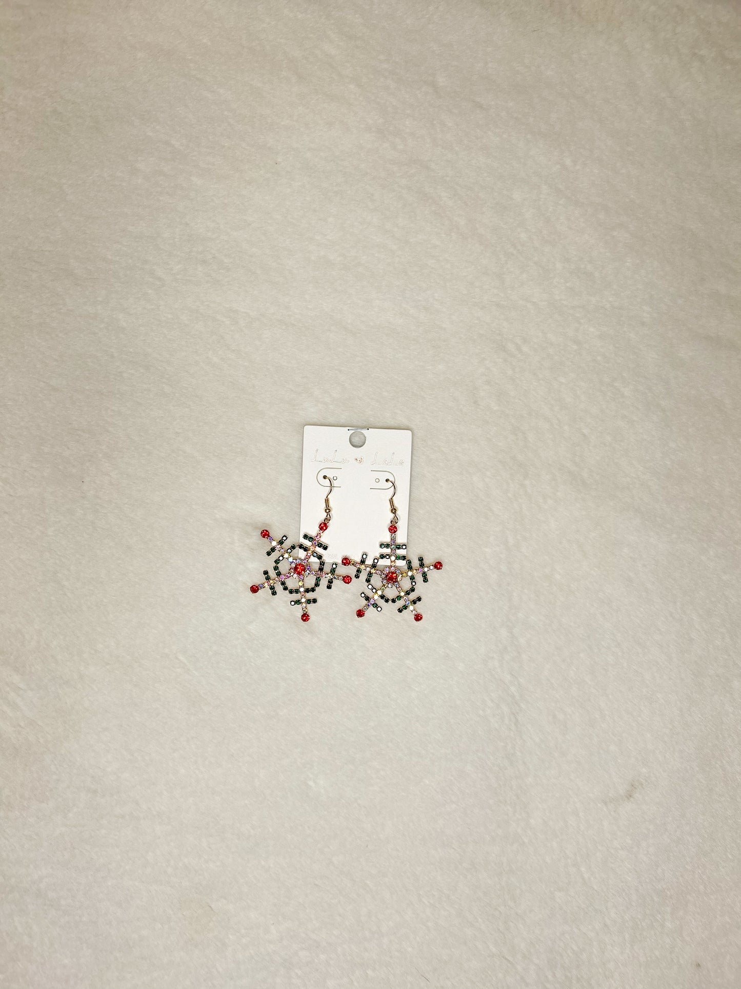 Festive Nights Twinkle Snowflake Earrings