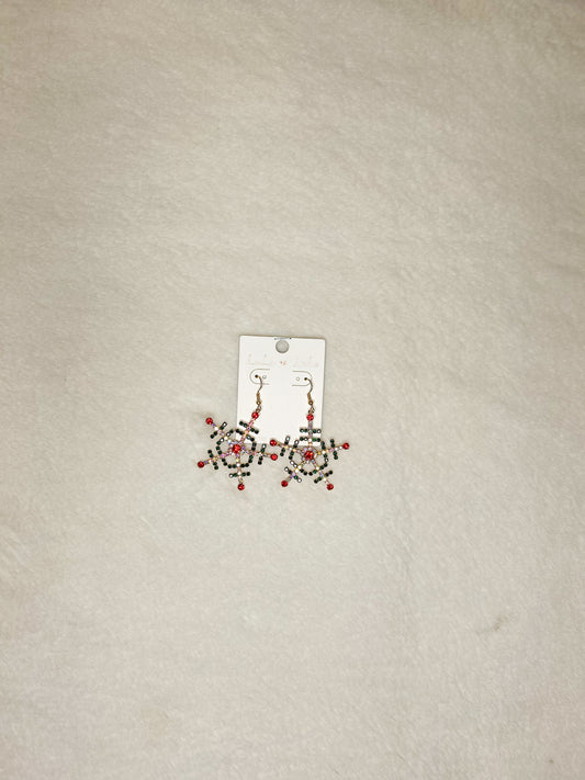 Festive Nights Twinkle Snowflake Earrings