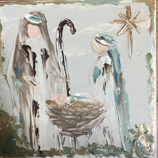 GA Joseph & Mary 01 Framed Art 12x12
