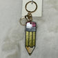 Glitter Pencil Teacher Keychains