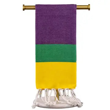 Mardi Gras Striped Jacquard Hand Towel