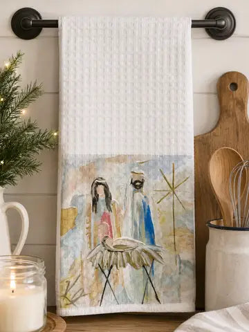 Holy Night Joseph and Mary 04 Hand Towel