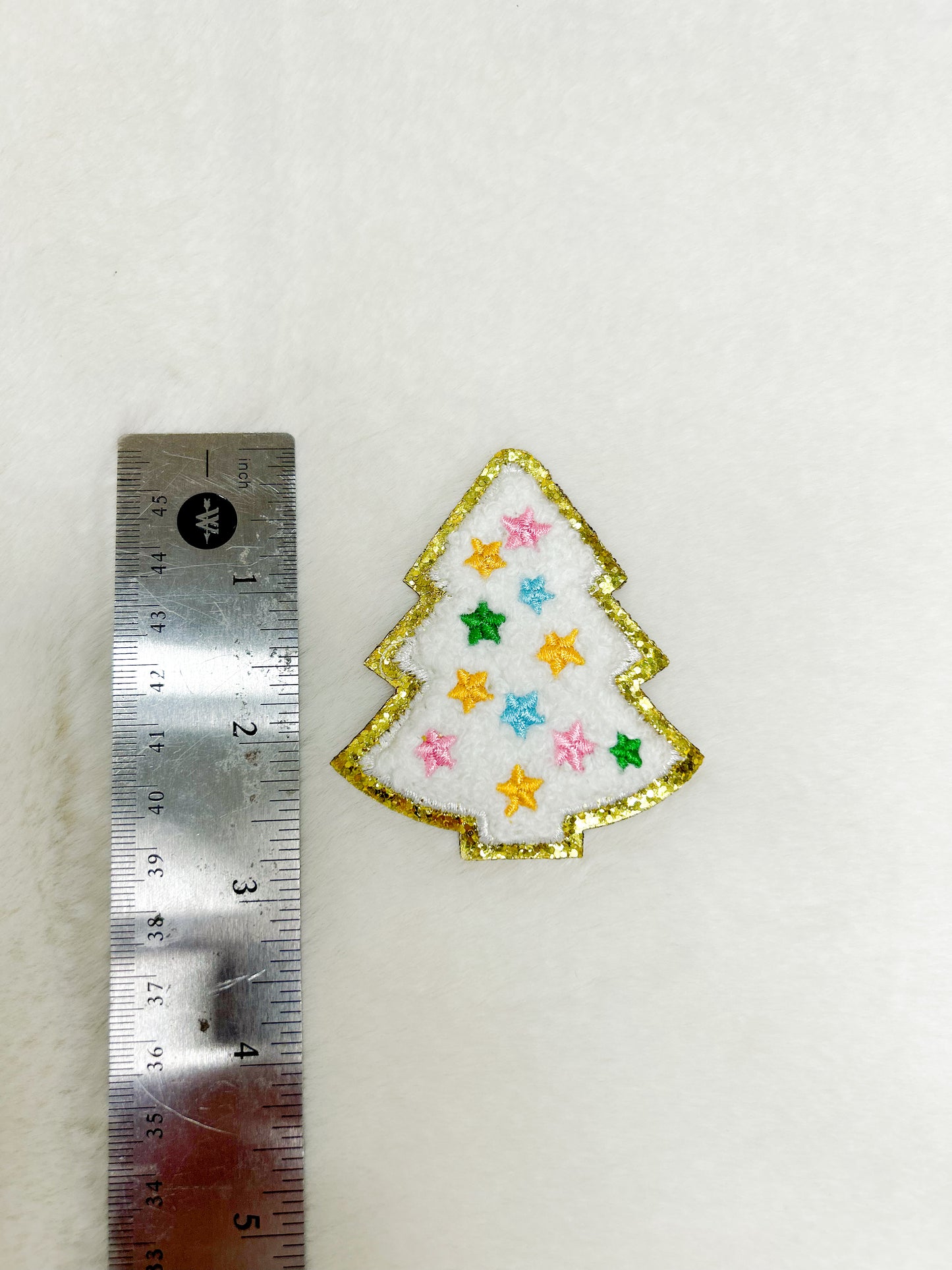 Patch-Small White Christmas Tree with Stars