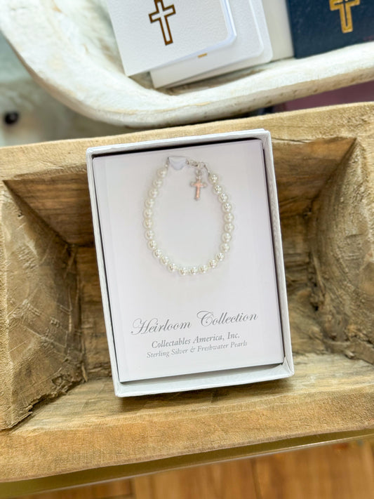 Little Angel 4.5" Pearl Baby Bracelet