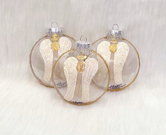 Round Clear Angel Ornament