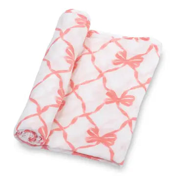 Lolly Banks Pink Bow Swaddle