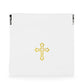 Vinyl Rosary Pouch Squeeze Top Gold Cross Imprint (Multiple Options)