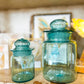Small Turquoise Vintage Canister