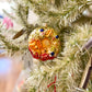 Vintage Blown Glass Christmas Wreath Ornament
