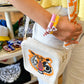 White Beaded Tiger Purse