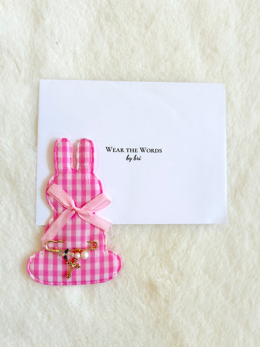 Open Book Baptismal Pin Pink