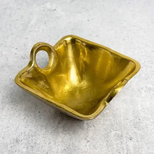 Rough Gold Serving Bowl