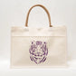 Easy Tiger Jute Pocket Tote- Purple