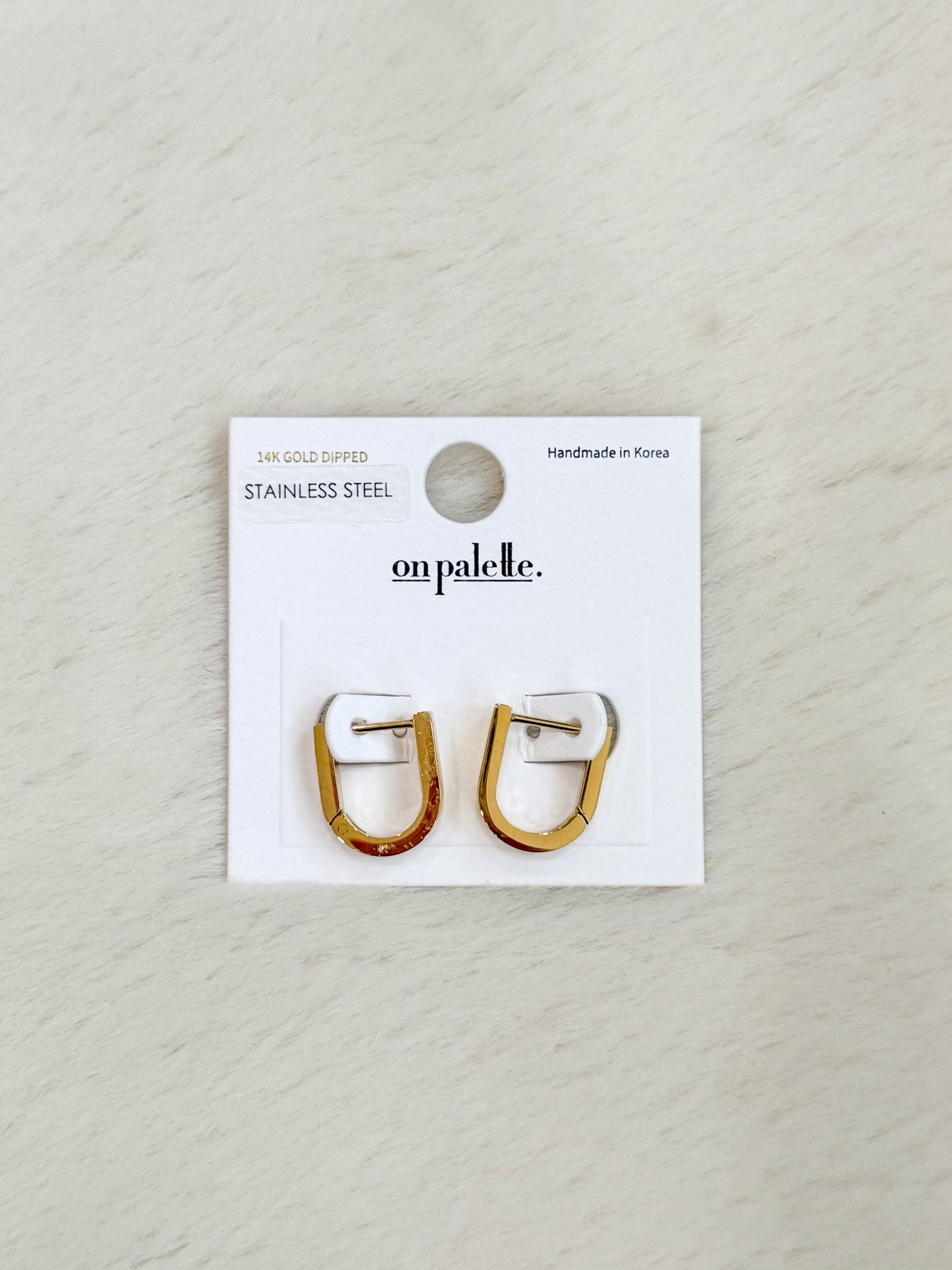 Gold Curved Huggie Hoops