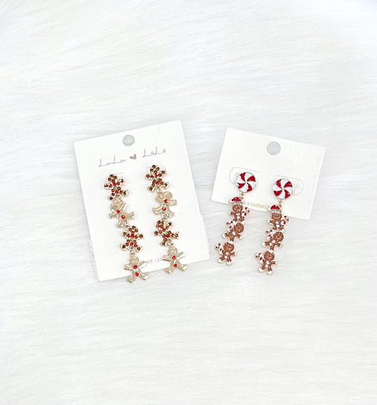 Gingerbread Dangle Earrings