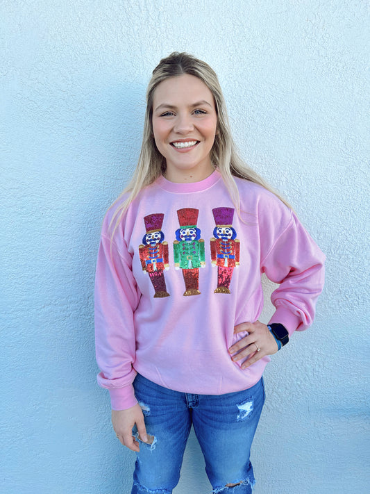 Pink Boyfriend Nutcracker Sweatshirt