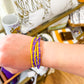 Purple and Gold Beaded Bracelets