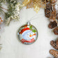 Snowman’s Cardinal Companion Glass Ornament