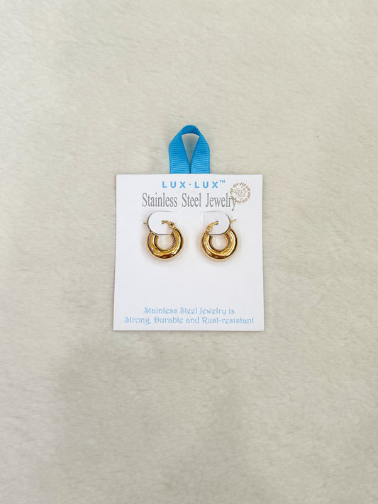 Lux Remi Thick Gold Hoops