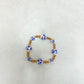Blue Floral Beaded Bracelet
