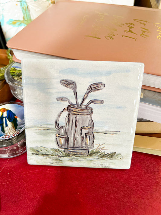 GA Golf Clubs Coaster