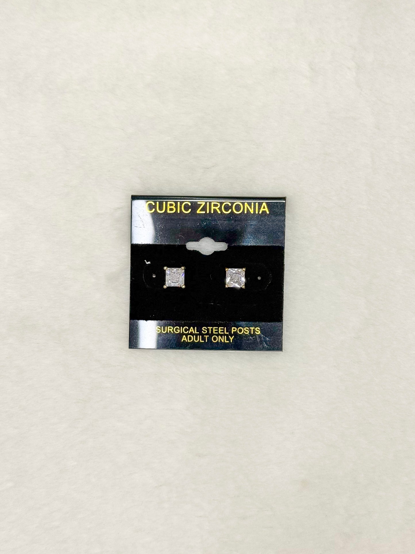 Daisy Crystal Square Stud Earrings