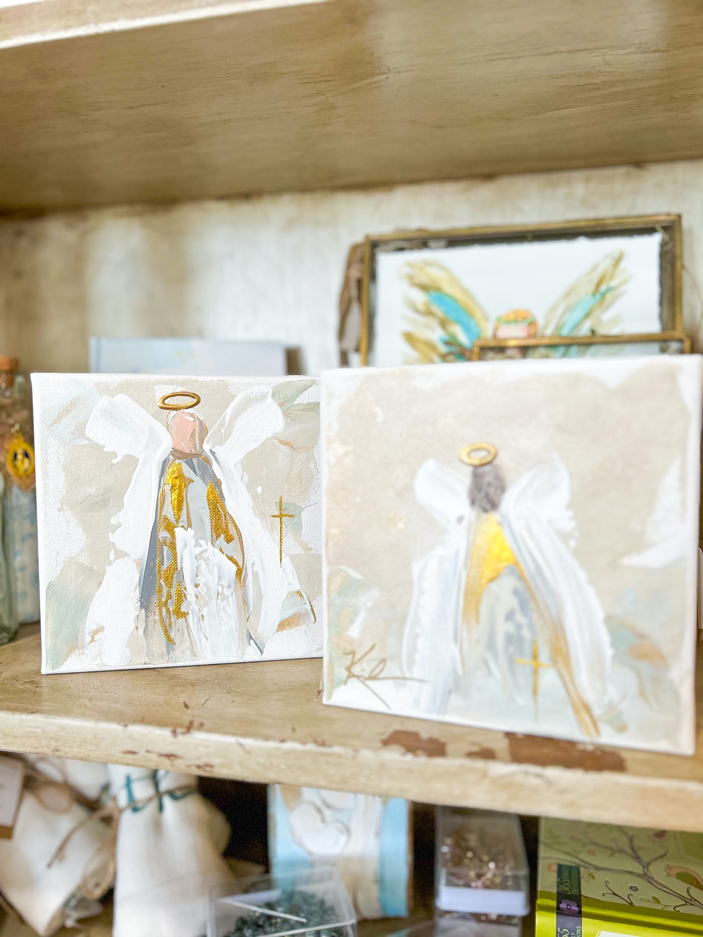 Gospel News 6X6 Angel In Heaven Canvas Art