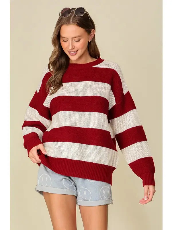 Rugby Striped Sweater-MN2418
