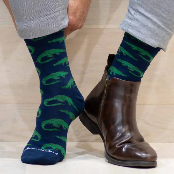 Men's Later Gator Socks Navy/Green