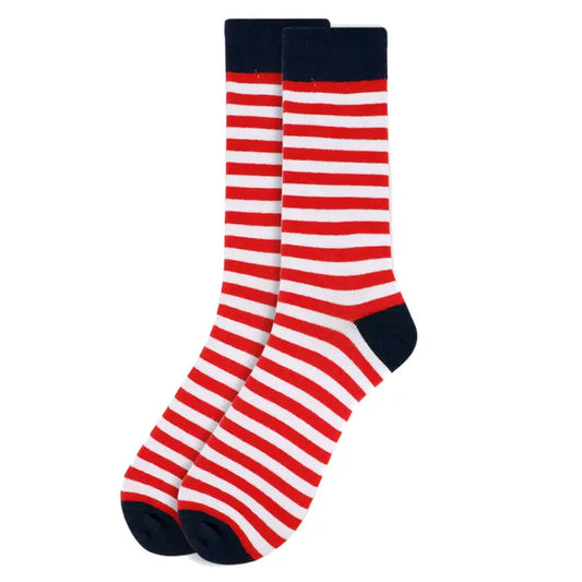 Men's Red & White Stripes Novelty