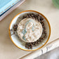 Sculpted Rose-Virgin Mary Gold Rim Plate