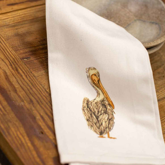 Pelican Hand Towel White/Grey