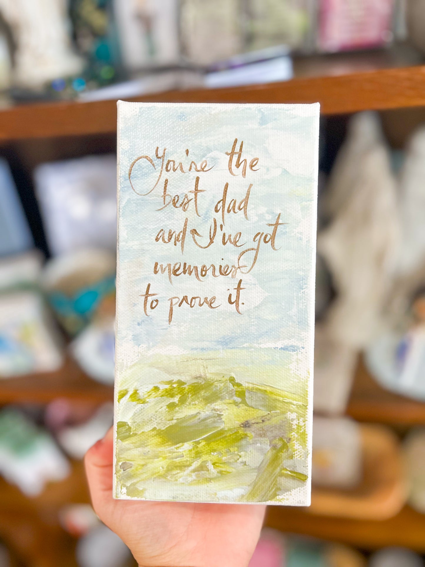 4x8 You're the Best Dad Pastel Background Canvas Art