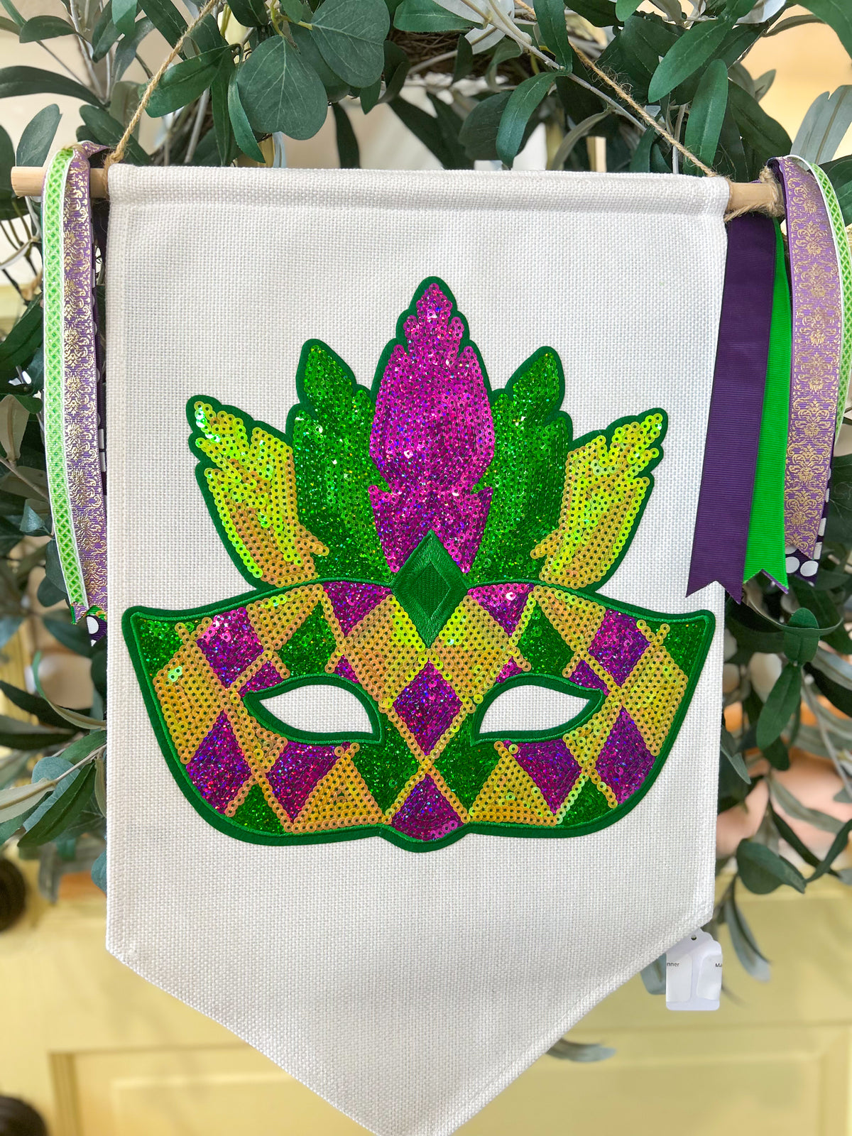 Mardi Gras Mask Door Banner