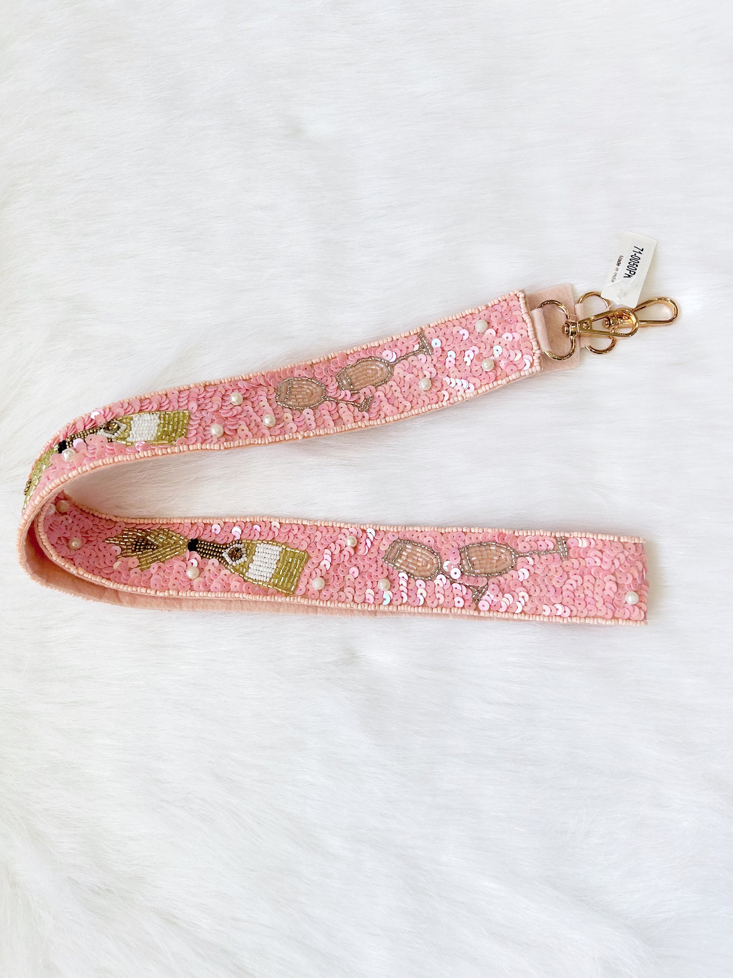 Sequined Champagne Bag Strap