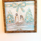 Bow Nativity Framed Art 24x24