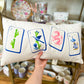 Mahjong 4 Card Lumbar Pillow- GA