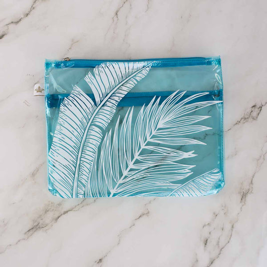 Delmare Palm Palisade Pouch in Sky